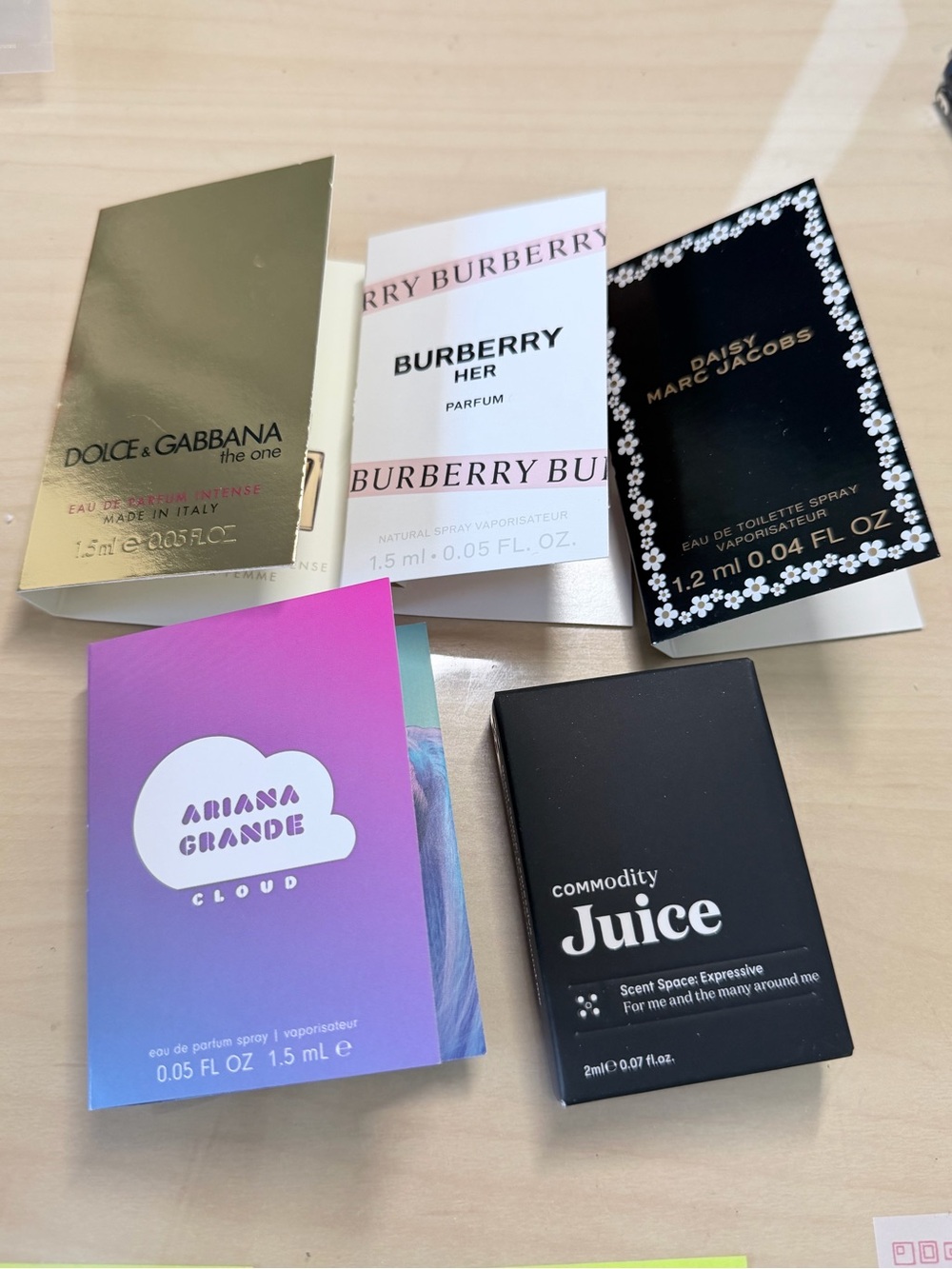 Fragrance samples